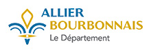 logo du département allier-bourbonnais représentant une fleur de lys jaune et bleue